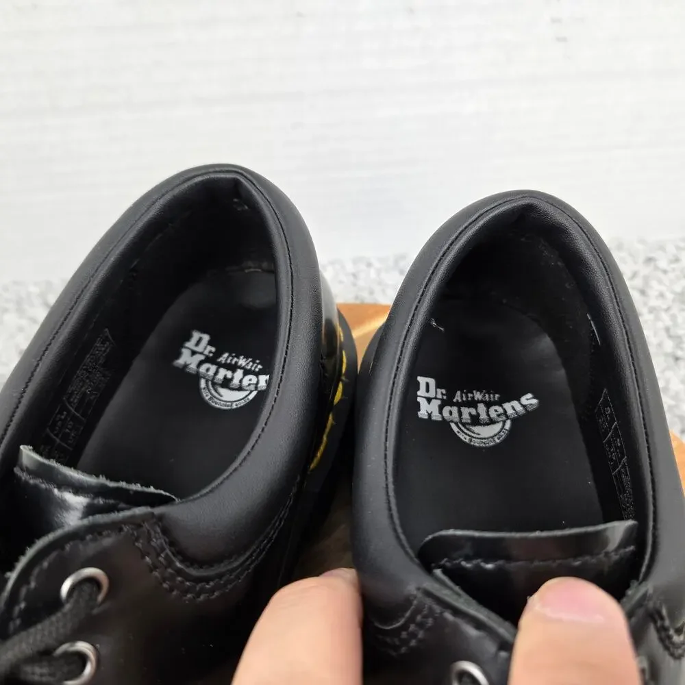Dr. Martens Womens 10 8053 Quad Black Platform 5-Eye Low Top Casual Y2K Boots